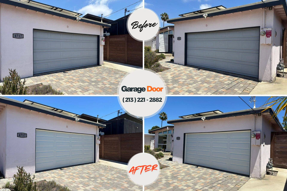 Before and after: garage door repair East Lake, FL